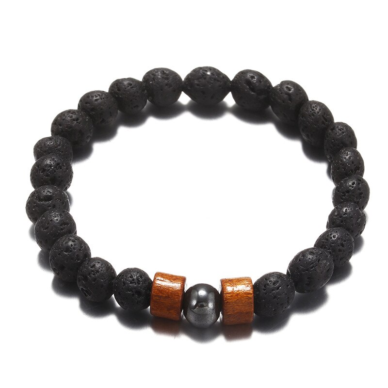 Männer Armbinde Perle Tibet Natürliche Mondstein Buddha Armbinde Chakra Lava Stein Diffusor Armbänder Männer Schmuck: ssz192