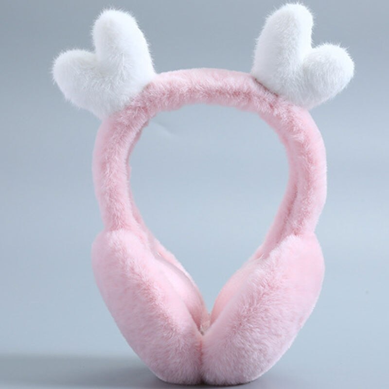 Cuffie pieghevoli morbide per ragazza dolce cuffie per donna tinta unita protezione per il freddo tutto'aperto cuffie antivento copri orecchie carino