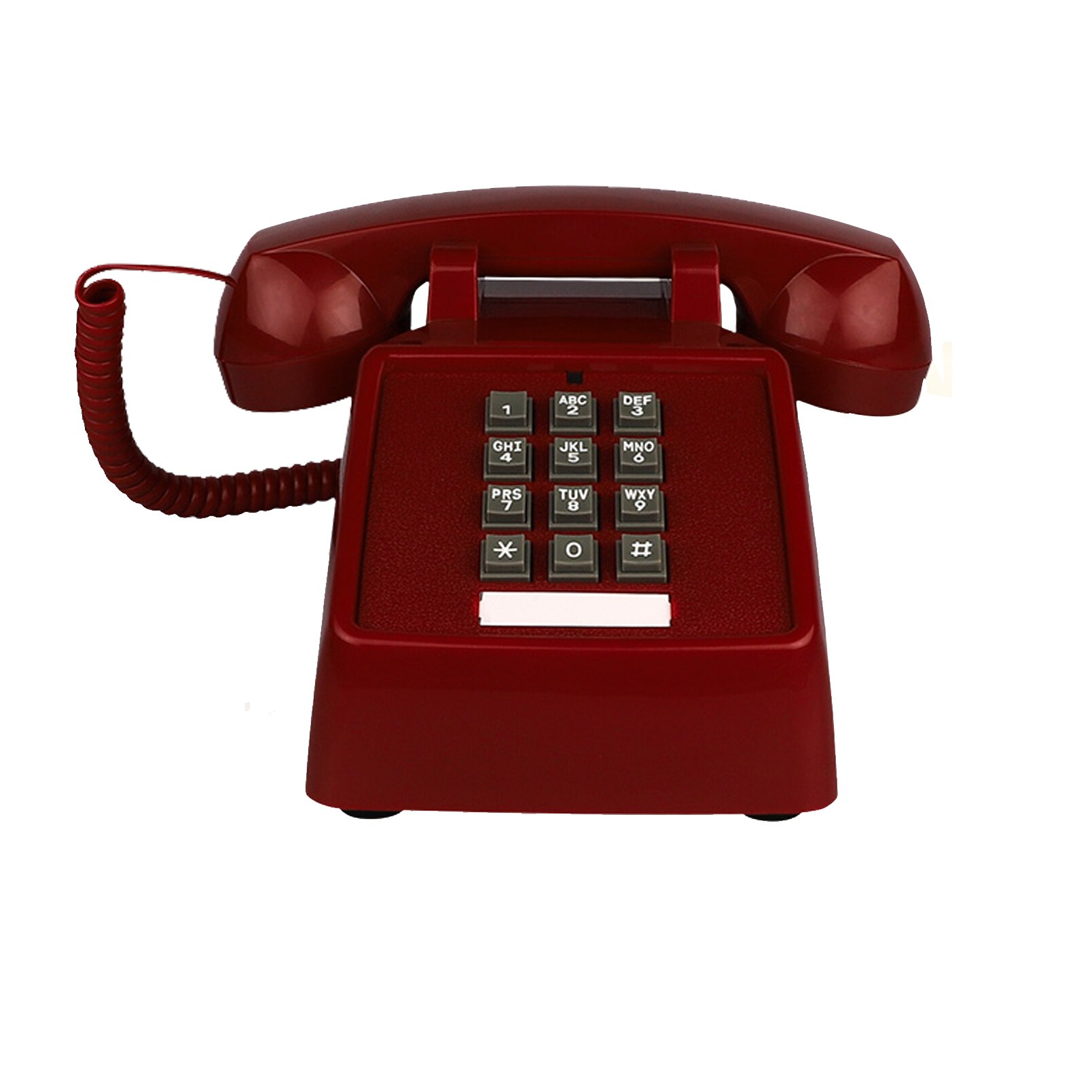 Red Landline Phones for Home Office Hotel School Corded Single Line Heavy Desktop Basic Telephone for Seniors Retro Old Phone