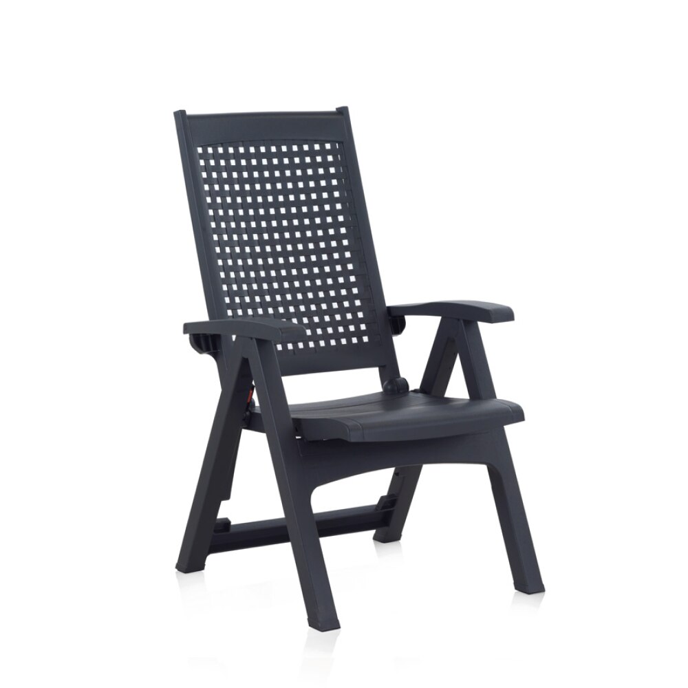 SHAF|Sillon Multiposicion Reclinable Metal para jardin, terraza o piscina blanco, wengue y antracita