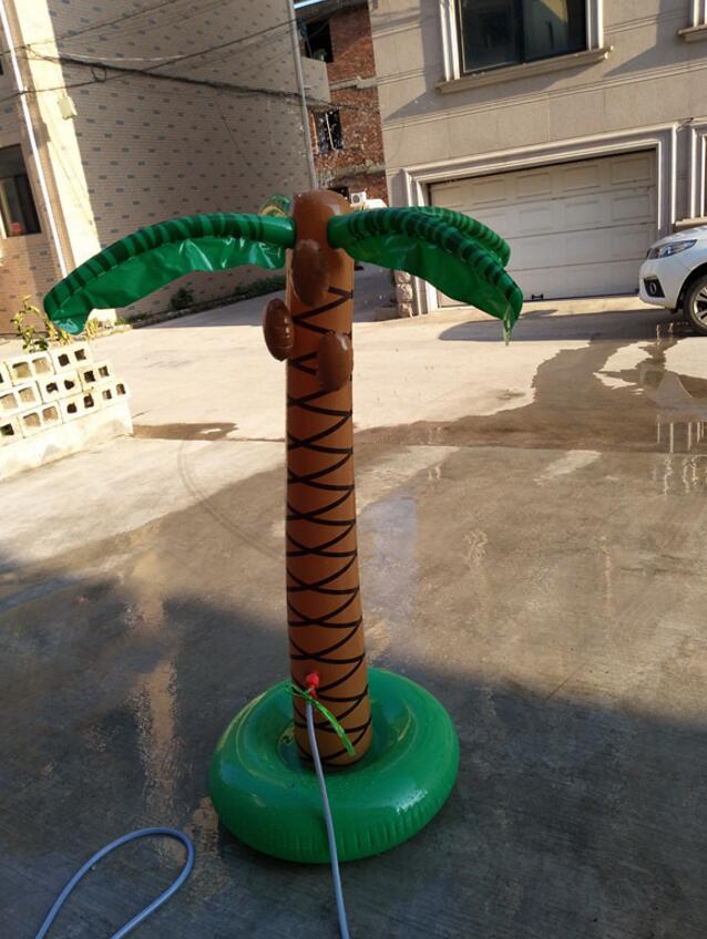 1.6M Inflatable Coconut palm Tree Water Sprinkler Inflated Children Toys For Sandbeach Party Decorations Supplies Hawaii Series