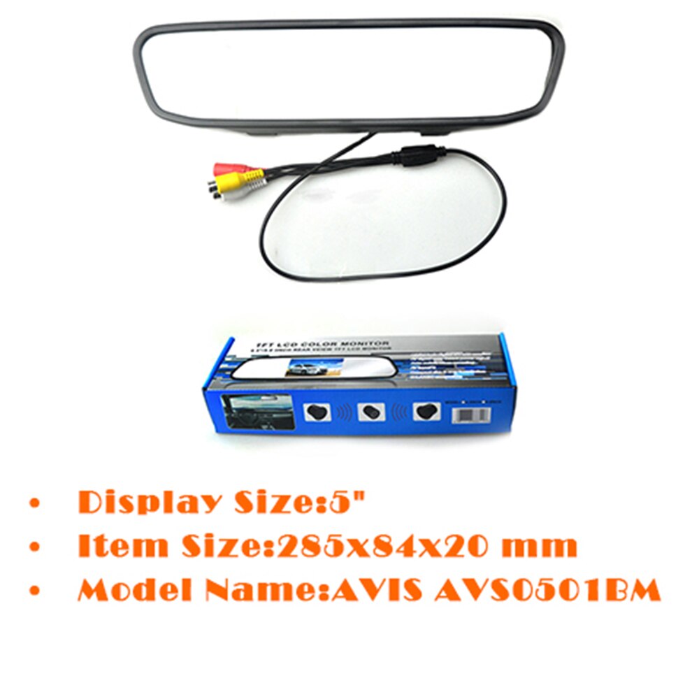 High resolution 5 inch TFT LCD car parking sensor assistance monitors digital car monitor for rear view camera FOR