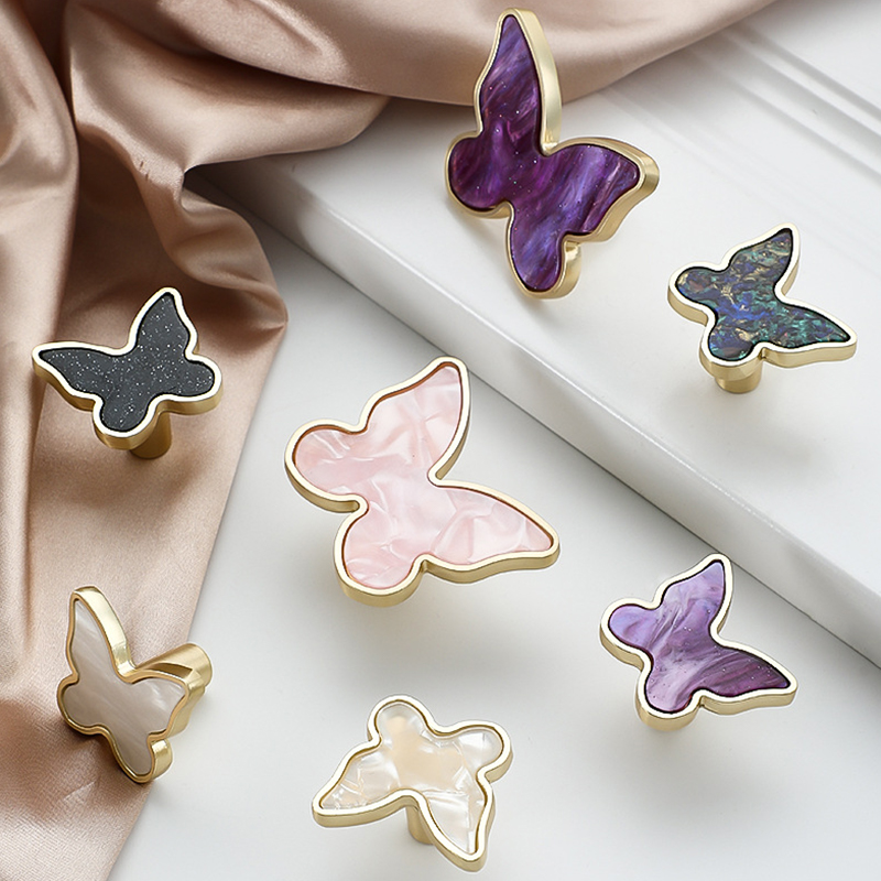 Manijas para cajones, muebles de armario, manijas de cocina para perilla de gabinete, puerta, cajón, muebles, manija en forma de mariposa