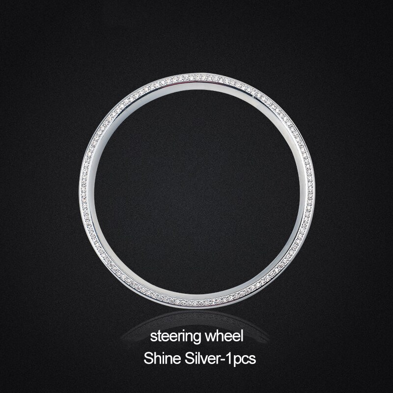 Car Tachometer Interior 3D Rhinestone Steering Wheel Decorative Ring For BMW Mini COOPER F55 F56 F54 F60 Drill Sticker: steering wheel-2