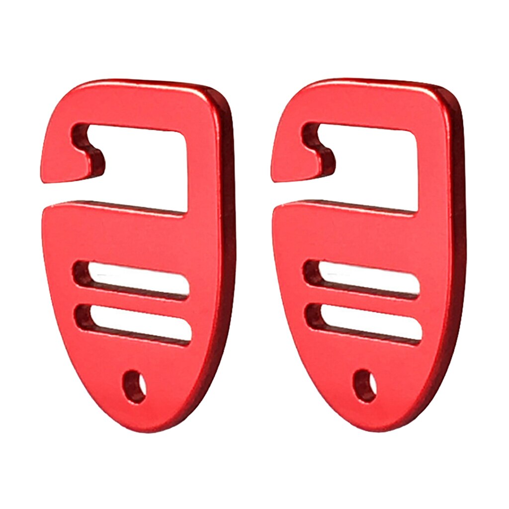 2 Pieces Webbing Buckles Outdoor G Hook Webbing Buckle Lightweight Hanging Carabiner Backpack Red