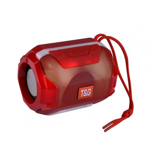 TG162 – haut-parleur stéréo Bluetooth, caisson de basses FM, LED, clignotant, sans fil, , Portable Unique pour la musique: Rouge