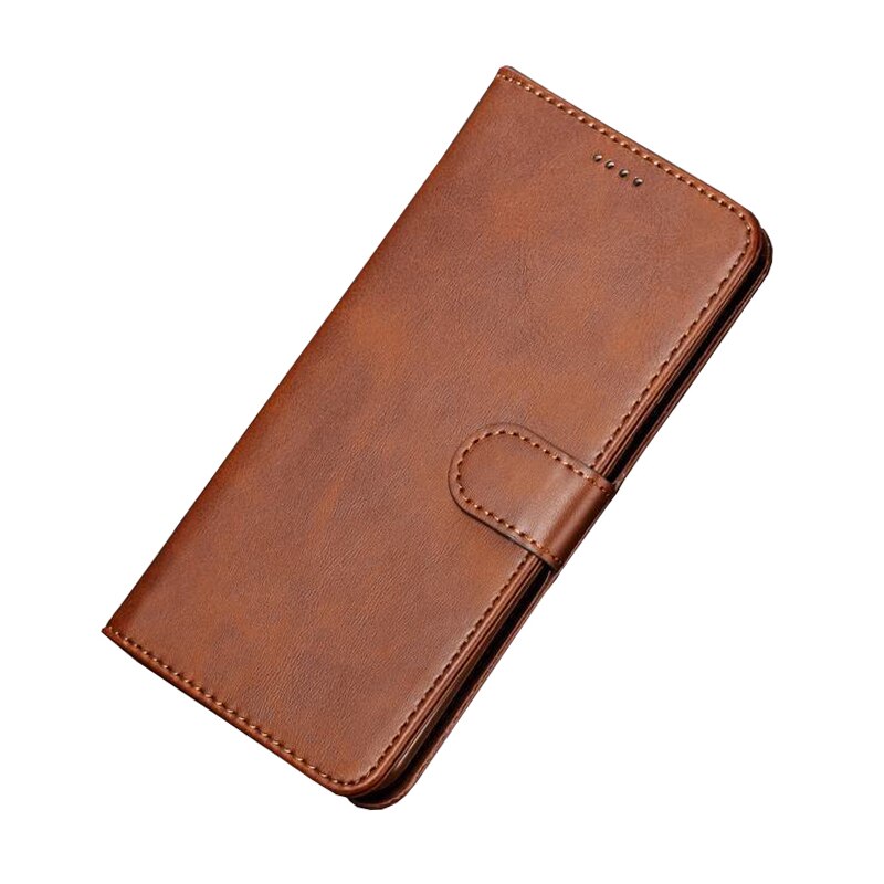 Stand Case Voor Xiaomi Redmi 7 7A Cover Case Magnetische Flip Wallet Luxe Vintage Vlakte Lederen Telefoon Tas Op Xiomi redmi 7 Een Coque: For Redmi 7 / Brown