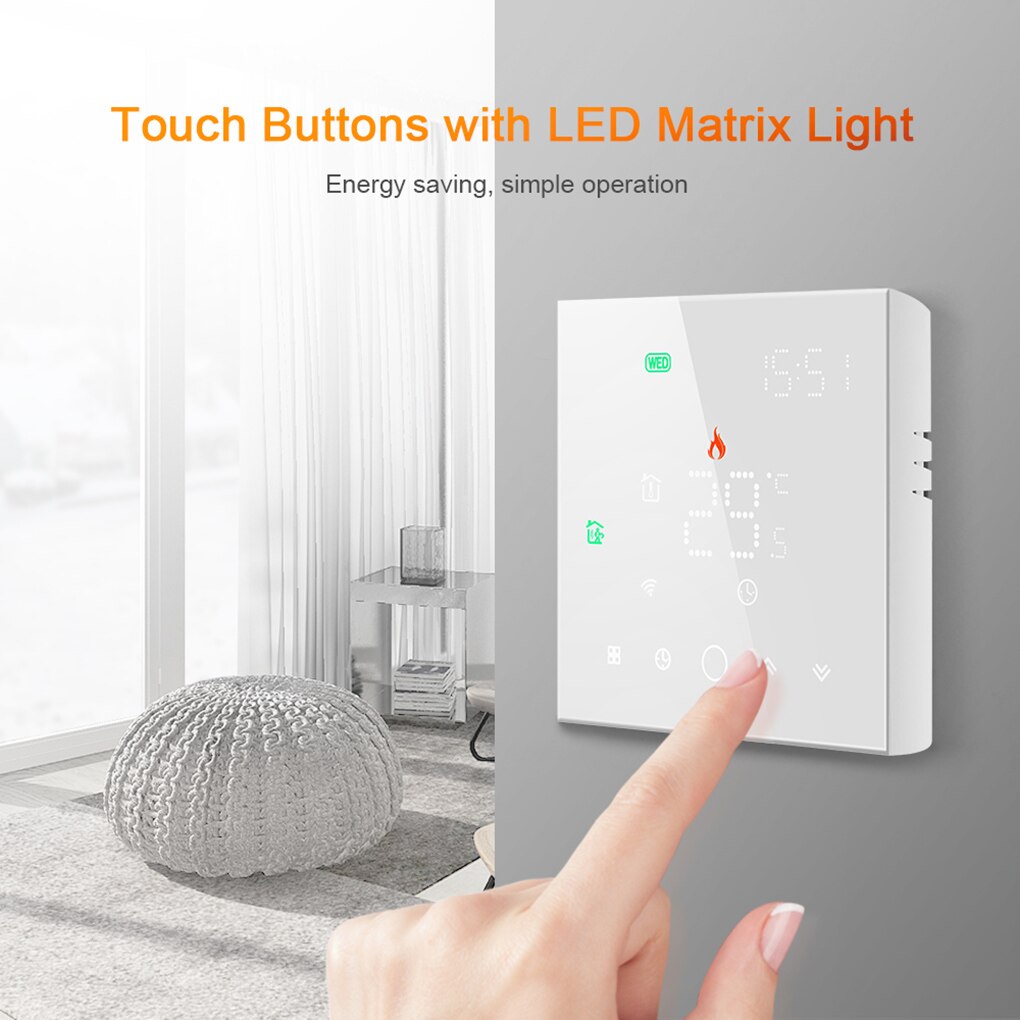 Touch Control Thermostat Room Temperature Controller Wall Mounted LCD Display Digital Thermostat, GBLW&GB
