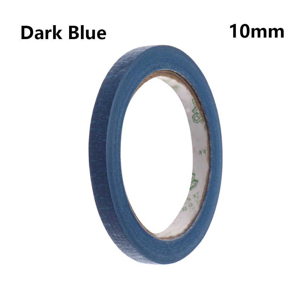Adhesive DIY Painting Paper Painter Tape Decor Painters Clean Peel Masking Tape Craft General Purpose Car Sticker 30M: 10mm - dark blue