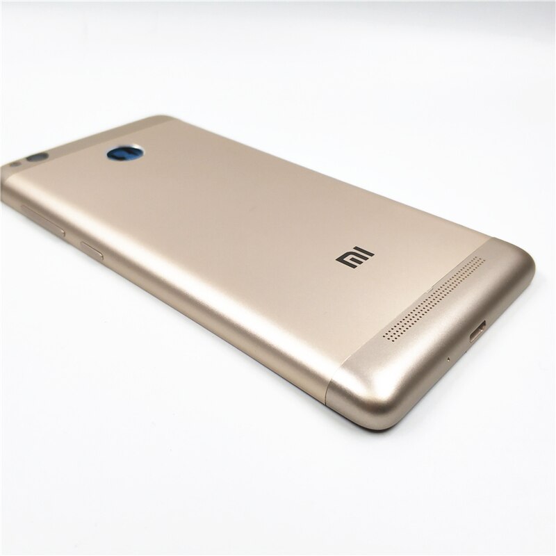 Original para Xiaomi Redmi 3S / Redmi 3 Pro, cubierta de puerta de batería de Metal, cubierta trasera con botones laterales + lente de cámara
