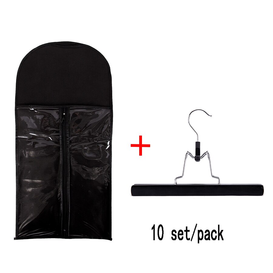 Support de rangement de perruque en bois d'usine alileader avec sac de perruque pour extension de cheveux perruque anti-poussière sac d'extension de cheveux non tissé 10 ensembles/pièces: 10 tao heise