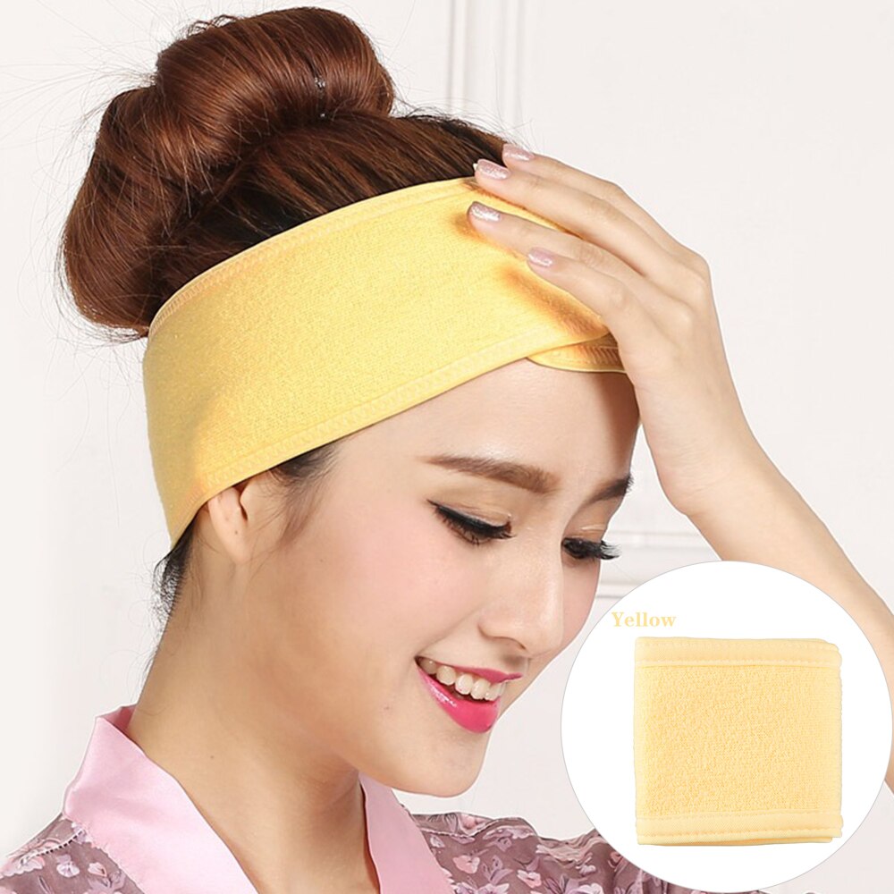 1pcs Soft Facial Hairband Make Up Wrap Head Band Cleaning Cloth Headband Adjustable Stretch Towel Shower Caps Hair Wrap