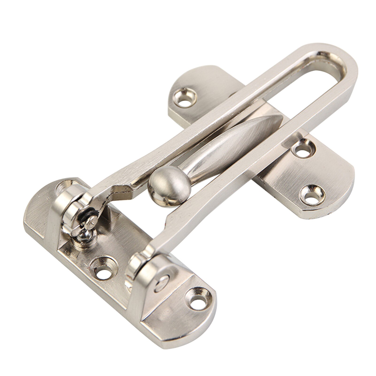 Anti Theft Zinc Alloy Security Lock Window Cabinet Door Latch Heavy Duty With Screws Home Hotel Easy Install Rustproof Hardware: Silver