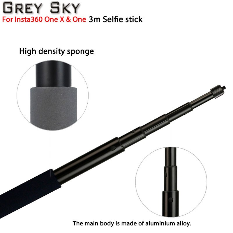Insta360 one X2 Extension Rod 3m Selfie Stick Aluminum Alloy for Insta360 One RS Monopod Selfie Pole Panorama Camera Accessories