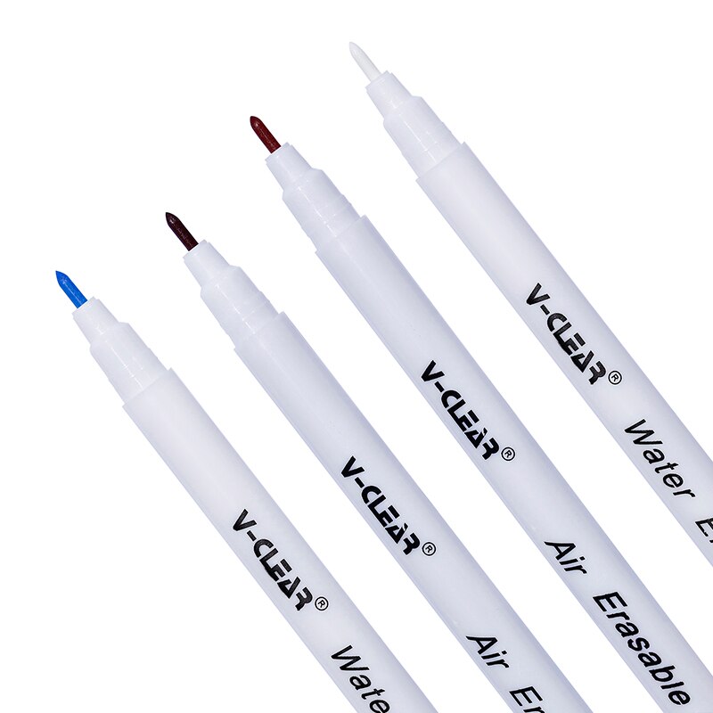 MIUSIE 4pcs Soluble Cross Stitch Water Erasable Pens Grommet Ink Fabric Marker Marking Pens DIY Needlework Sewing Home Tools