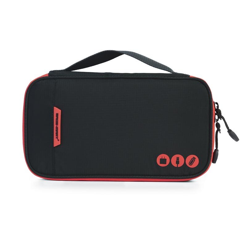 Bagsmart Travel Electronic Accessories Bags Data Cable Earphone Wire Power Line Organizer Bag Flash Disk Case Digital Bag: Black