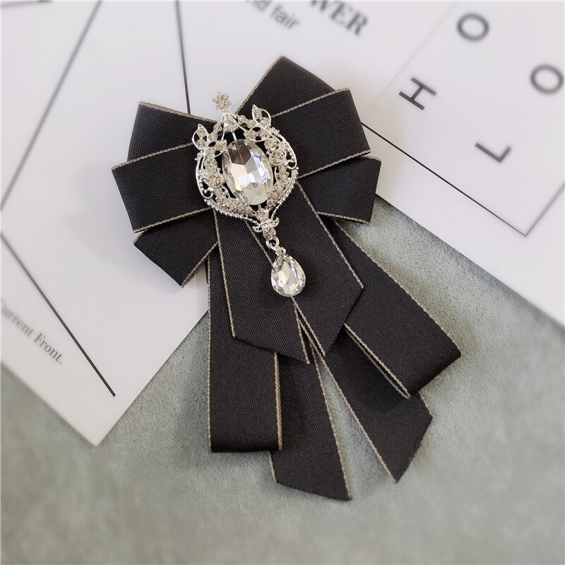 I-remiel – Broche en velours rouge, nœud papillon, col, broches, chemisier, vêtements pour femmes, accessoires, bijoux à la: 14