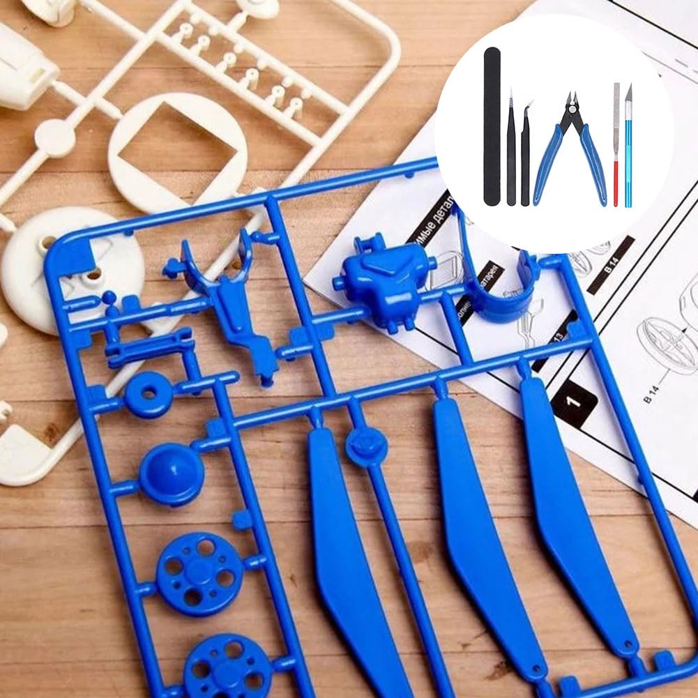 Gereedschapsset voor het maken van modellen – doe-het-zelf-knutsel- en hobbygereedschappen voor miniatuurbouw, automodellen, reparaties en montage – met opbergdoos
