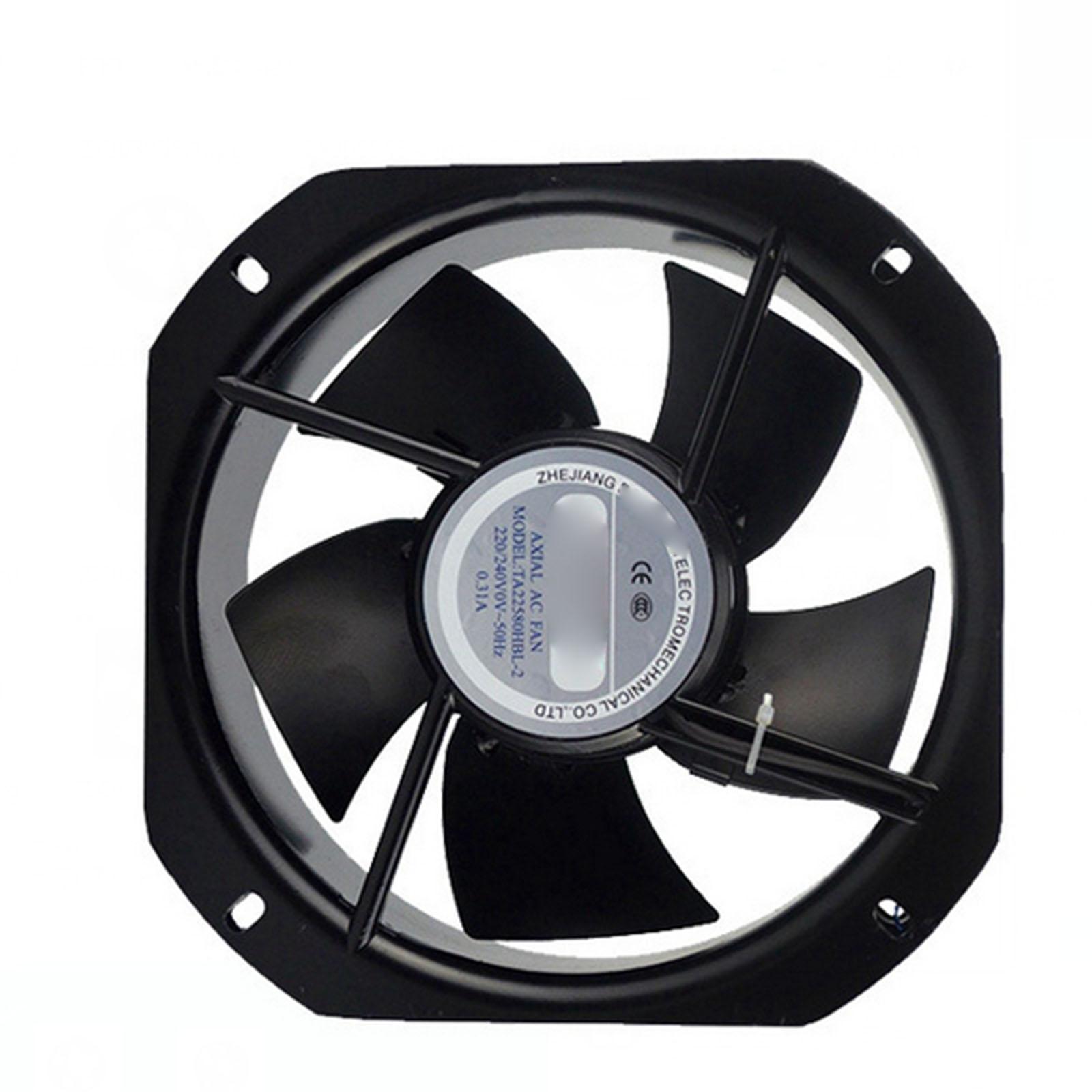 220V AC 225x225x80mm Axial Radiator Fan 588CFM 2500RPM Ball Bearing High Speed