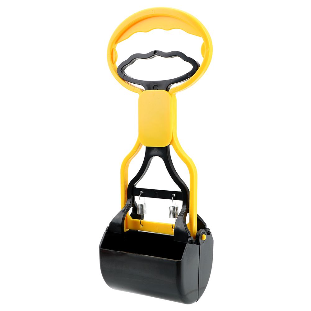 Clean Pick Up Dier Afval Schop Lange Handvat Huisdier Pooper Scooper Outdoor Schoonmaken Tool Kat Afval Picker Dierbenodigdheden: YELLOW