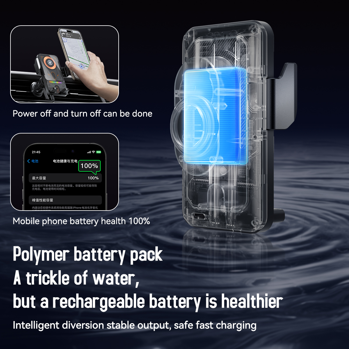 Soporte de teléfono inalámbrico para coche de 15W, soporte de teléfono de inducción infrarroja de carga rápida inalámbrica, Universal transparente para iPhone Xiaomi