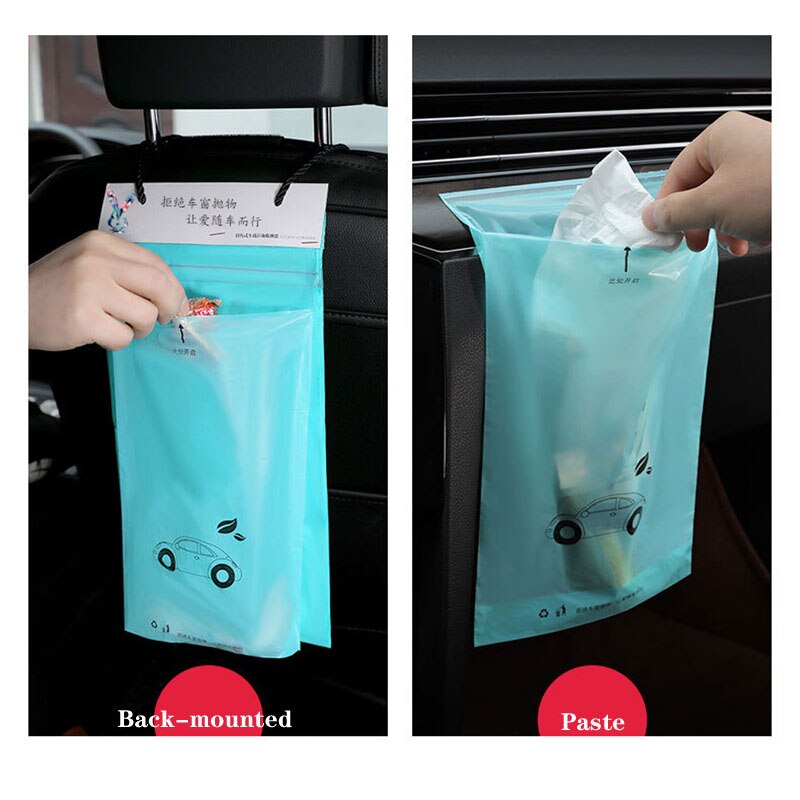 50pcs Car Trash Bags Self-Adhesive Garbage Bag for Volkswagen POLO Tiguan Passat Golf EOS Scirocco Bora Lavida Touran Beetle CC