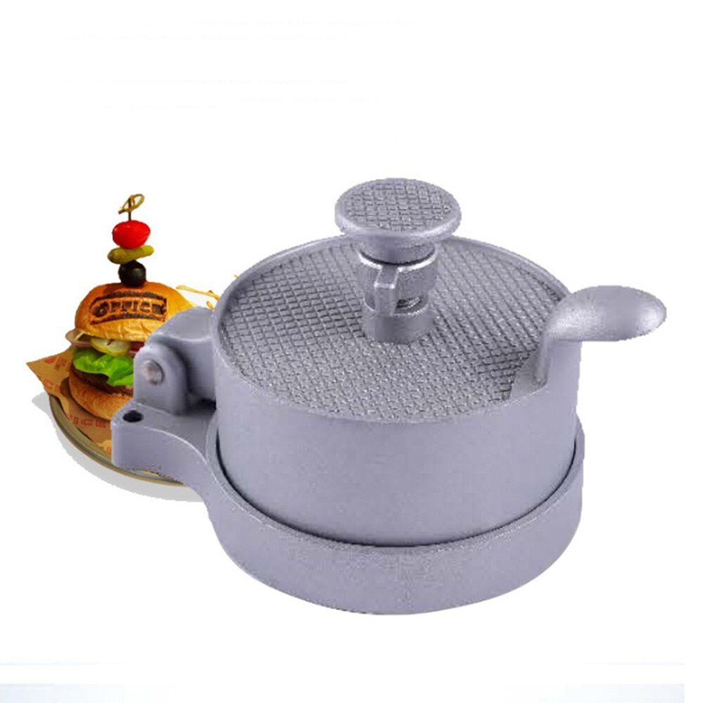 Rund form hamburger presse non-stick aluminiumslegering hamburger kød oksekød grill burger presse bøffer maker skimmel skimmel køkkenredskaber