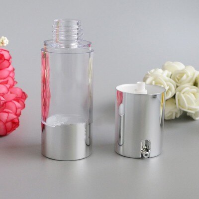 15/30/50ml rejsebeholdere tom flaske genopfyldelig shampoo lotion squeeze krukke plastik klar luftløs pumpe tom flaske