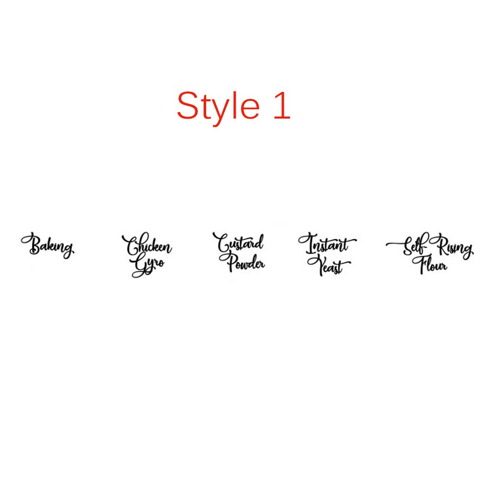 4 szt. 6cm kanister naklejki etykiety, mąka kuchenna naklejki cukru, kanister etykiety winylowe, naklejki organizacji kuchni: jeden