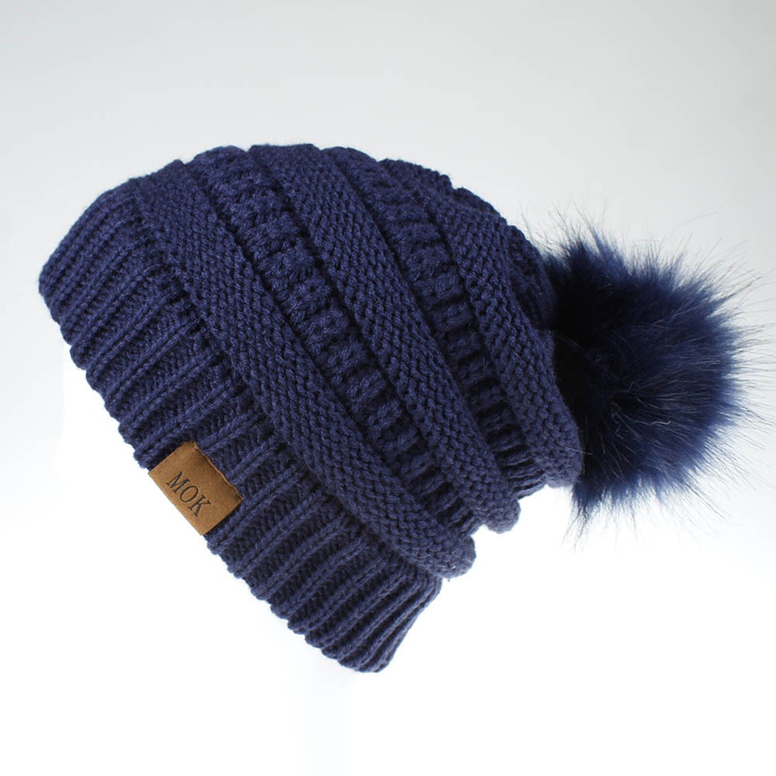E la moda donna nuova E di alta qualità mantiene caldi cappelli invernali cappello a orlo in lana lavorato a maglia morbido delicato sulla pelle, traspirante: NY