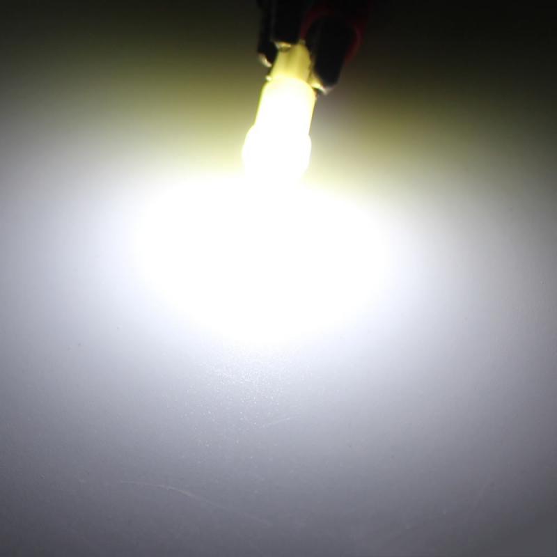 10 stk/sæt  t5 led lys bil indvendig instrumentbrætmåler lampe 12v dc 1 cob led kileskilekolbe 1 led pærer
