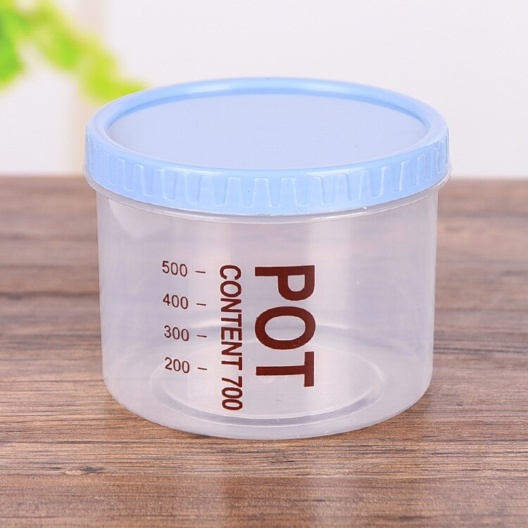 Plastic Grain Storage Tank Food Sealed Tank Kitchen Transparent Snack Storage Box Storage Tank: BLUE-S