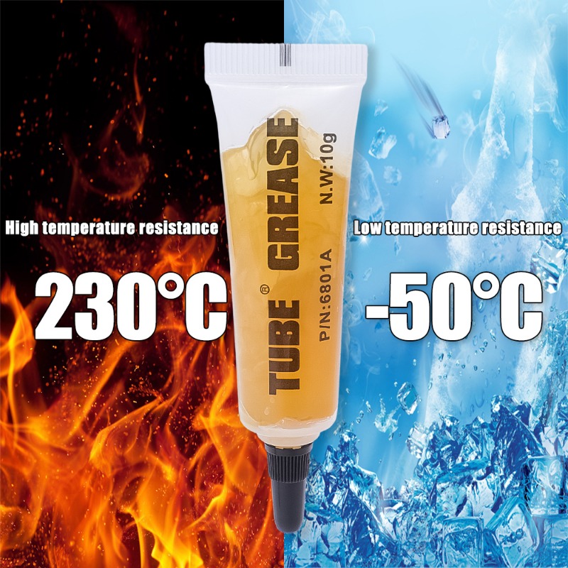 Graisse pour chaîne d'engrenage de roulement 10g, graisse pour engrenages de machines professionnelles, huile pour roulements, lubrifiant pour roues de vélo, graisse en plastique et Silicone