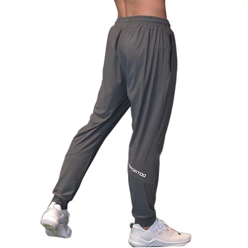 Pantalons de Sport pour hommes, avec poches à fermeture éclair pour entraînement et jogging, football et Fitness