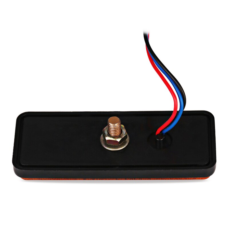 Luz trasera para motocicleta, Reflector rectangular, lámpara de freno trasero, luz trasera para motocicleta, reflectores LED ATV para coche, luces de advertencia laterales para camión