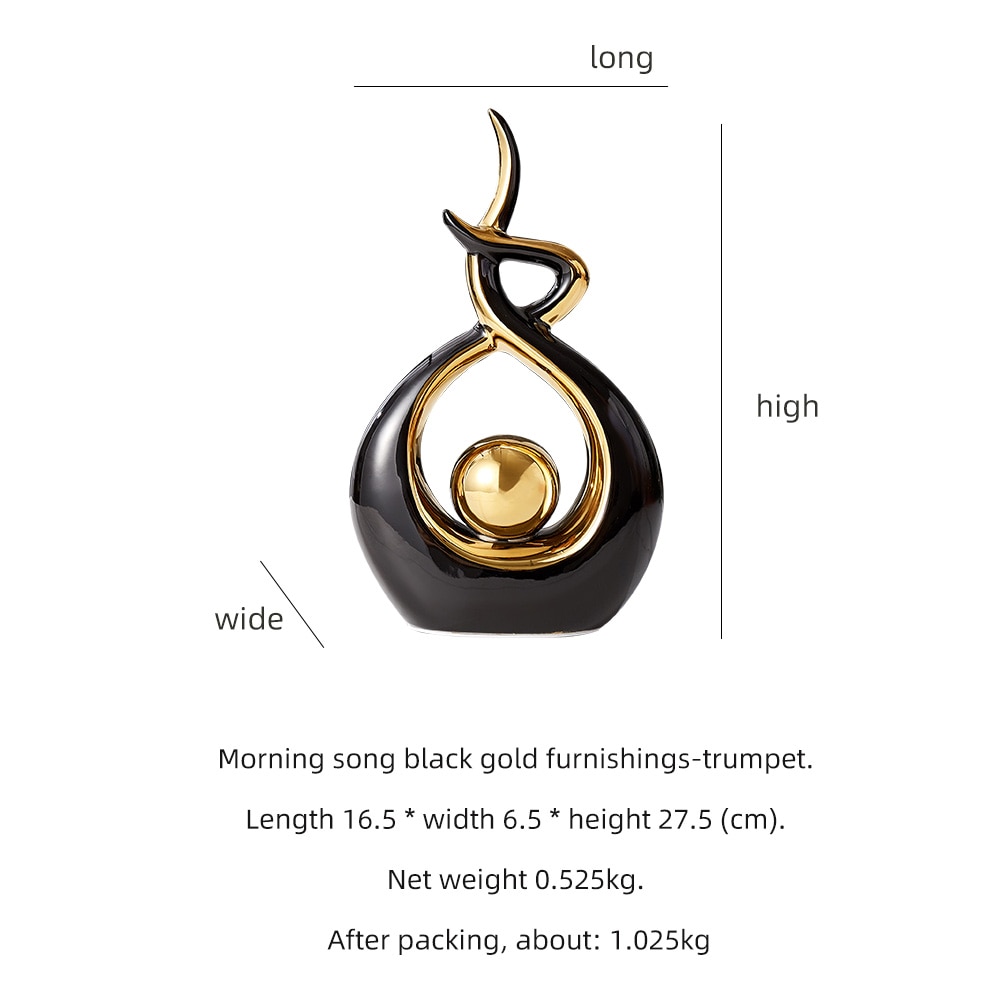 Abstrakt modellering keramisk skulptur dekoration morgon sång dekor modern heminredning vardagsrum sovrum inredning