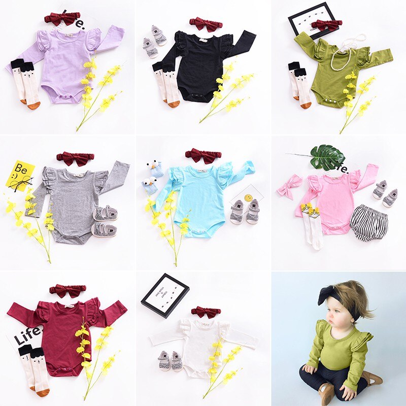 Baby Meisje Kleding Solid Tops Leuke Bloemen Vorm Lange Mouw T-shirt Meisjes Top Herfst/Lente Aankomst