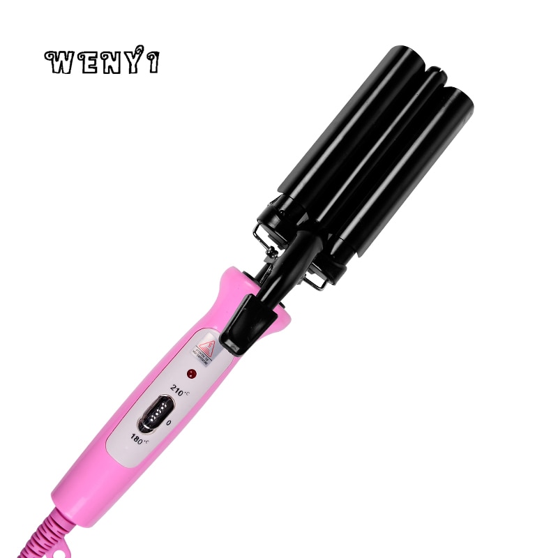 Wenyi 3 Barrel Clamp Hair Curlers Rollers Adjustable Hair Curling Irons Curling Wand Wave Electric Waver for Women Beauty Hair