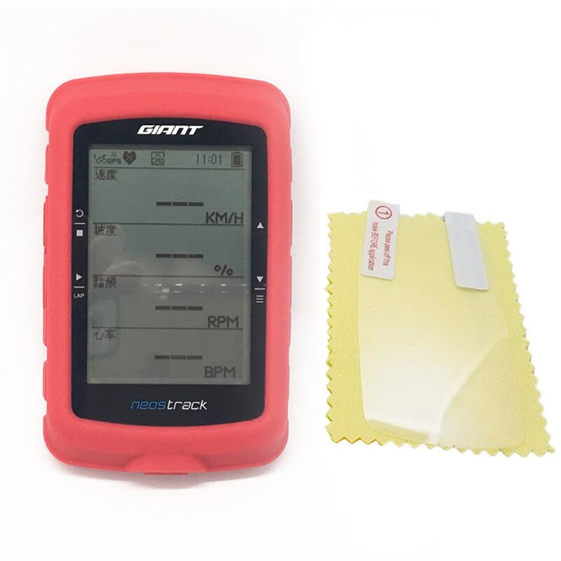 Neotrack-funda protectora de silicona genérica con Protector de pantalla para ordenador de bicicleta, GPS, gigante, neostrack: Rojo