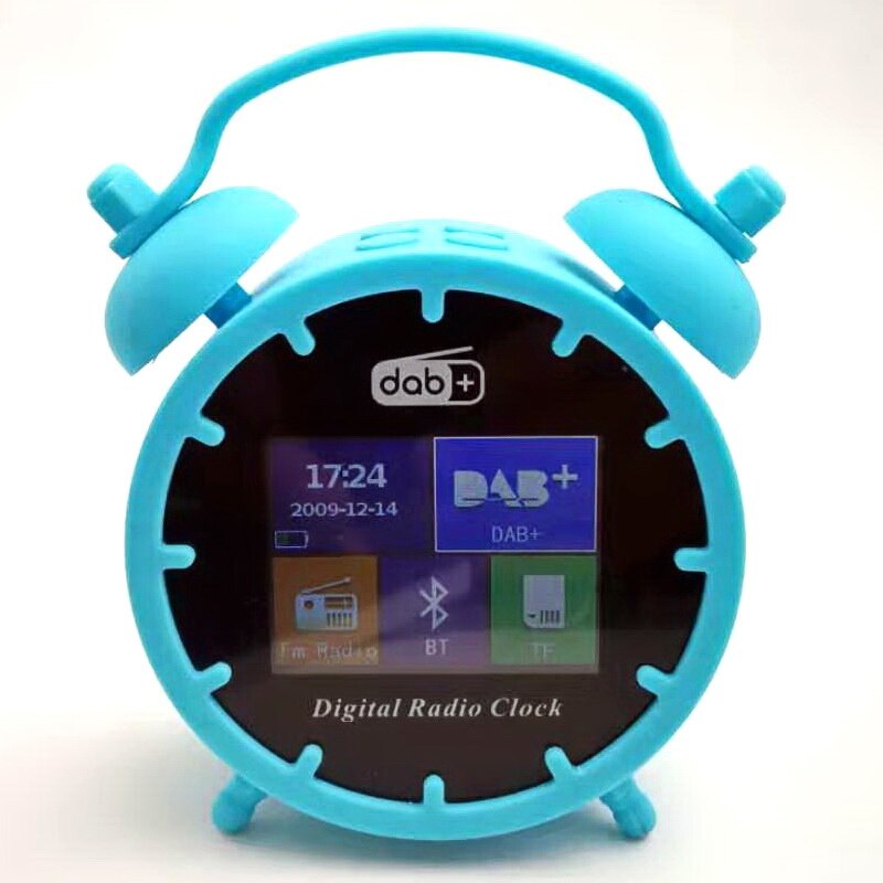 DAB/DAB+ Radio Colorful Display FM Radio Receiver Bluetooth Music Player Support TF Card AUX Dual Alarm Clock Snooze Function