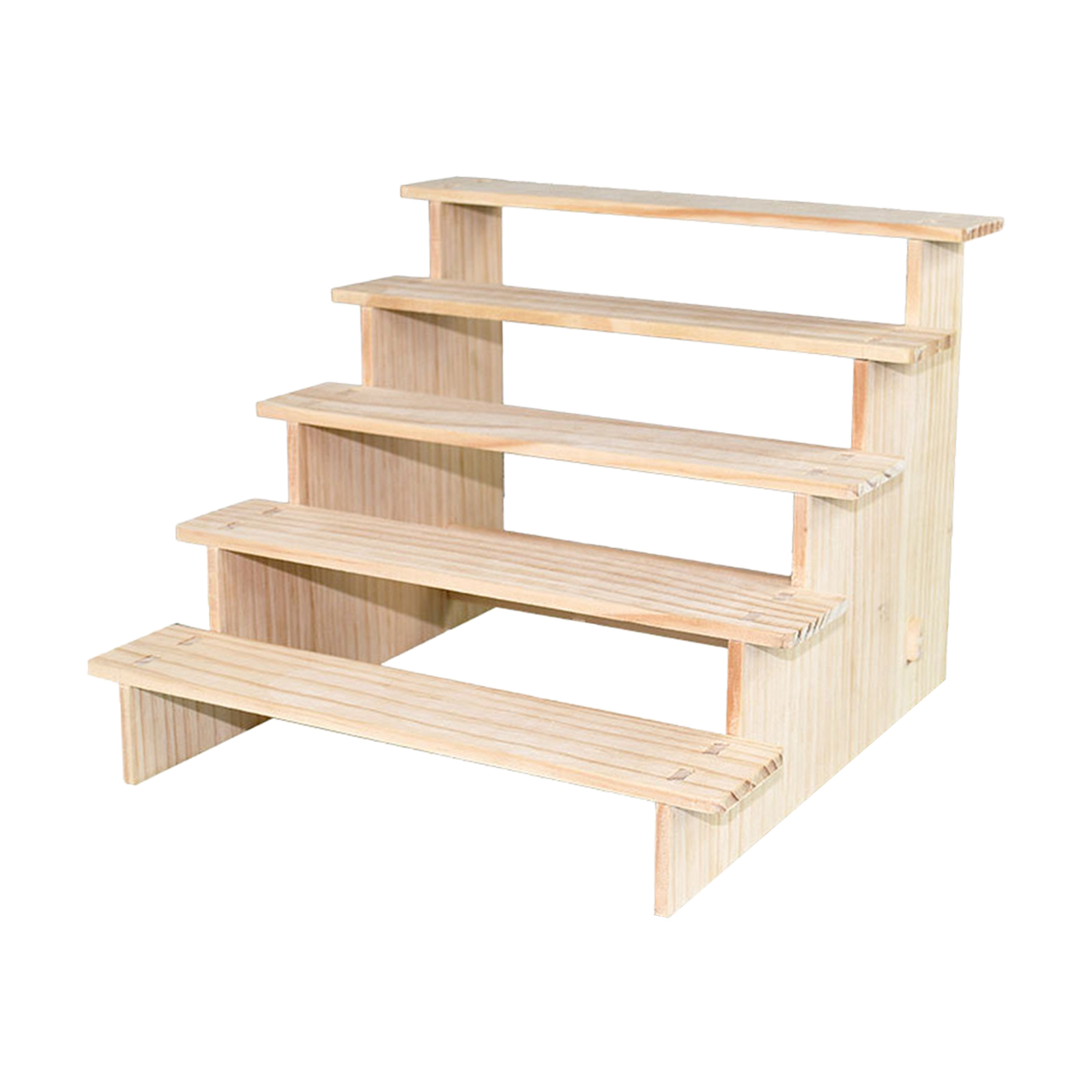 Wooden Riser Display Shelf Organizer Rectangle Wood Display Riser Stand for Dessert Cupcake Jewelry Collectibles Display Riser