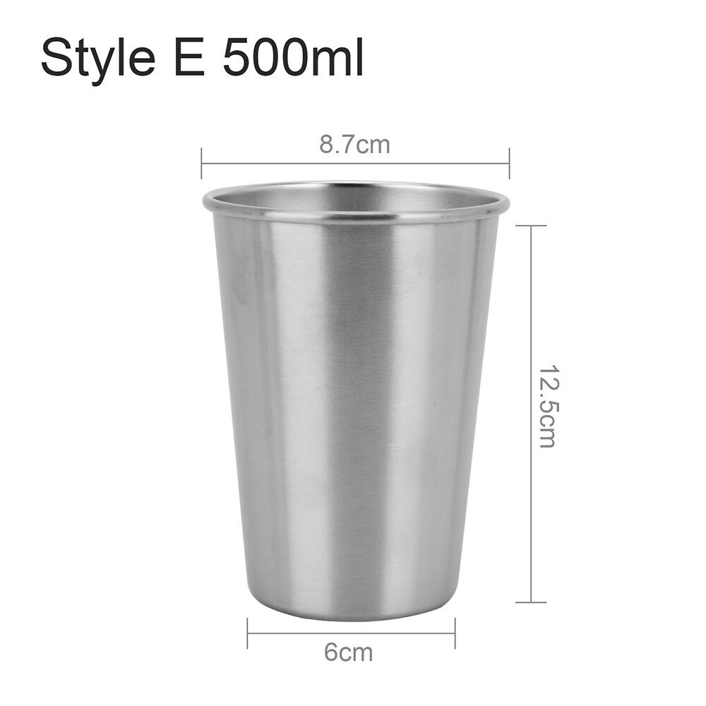 350/500ML Beer Cup Nordic Ins Metal Cactus Series Lovers Cup Durable Wine Cups Household Office Use Gargle Cups: Style E 500ML