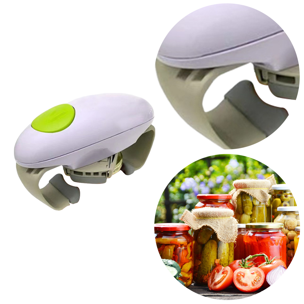 Electric/Manual Jar Opener Automatic Bottle Opener Battery Operated Tin Opener One Touch for Weak Hands for All Kinds of Jars: VIOLET/紫罗兰