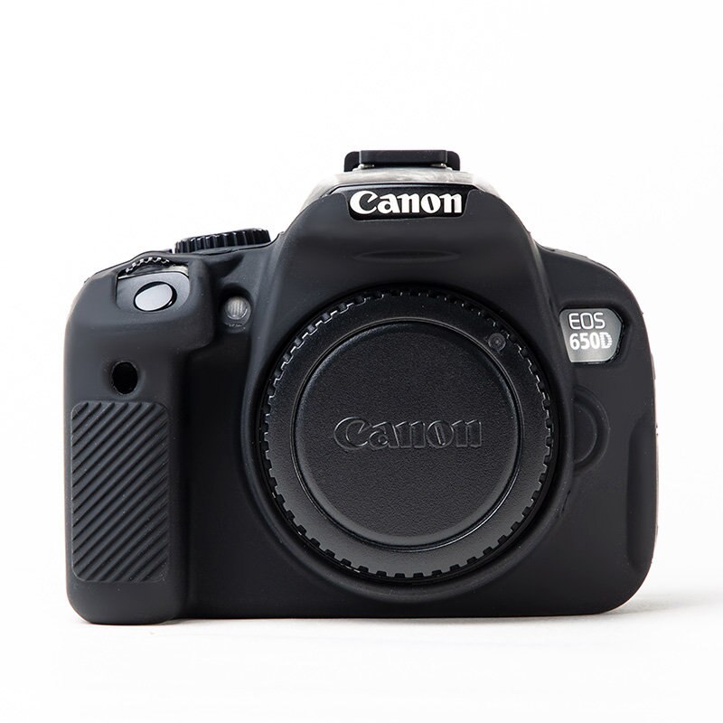 Funda protectora de silicona para Canon EOS 600D 650D 700D Kiss X5i X6i X7i Rebel T3i T4i T5i DSLR, bolsa para cámara: Black