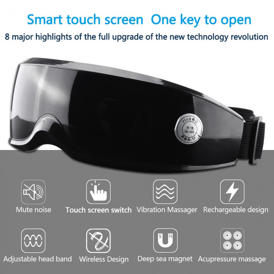 Gezondheid Elektrische Trillingen Oog Massager Touch Display Ogen Care Apparaat Rimpel Vermoeidheid Verlichten Magneet Therapie Eye Care Massager