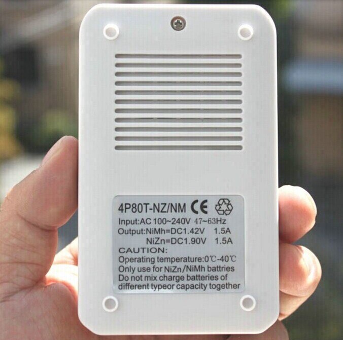 Universal Smart Battery Charger - AA AAA NiMH NiZn 1.2V 1.6V - Fast Charging - LED Indicator