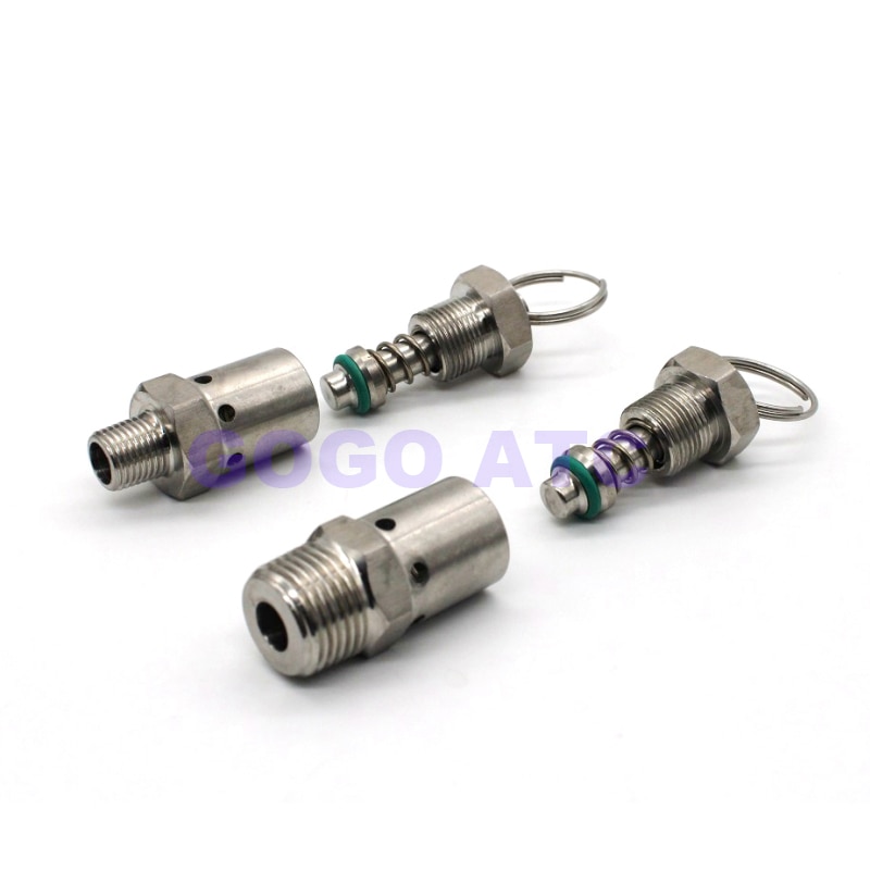 Stainless Steel Safety valve SS304 2bar/6bar/10bar male 1/4 1/2 inch BSP air pressure relief valve vent for Air compressor