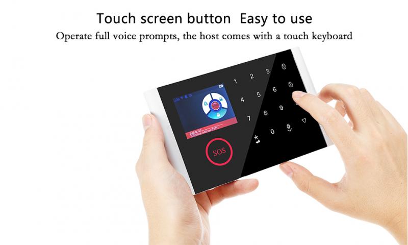 Wifi GSM GPRS Alarm System Burglar Security Keyboard 433MHz Wireless Sensor Alarm 9 language Tuyasmart Smart Life APP