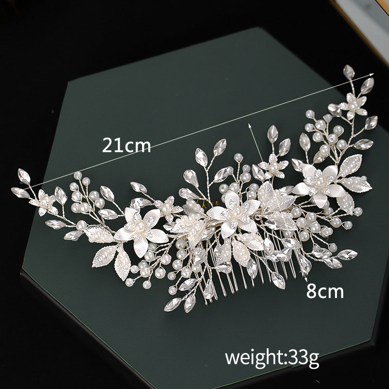 Peineta para el cabello hecha a mano con diamantes de imitación azules, diadema para mujer, Tiara, accesorios para el cabello, peines para el cabello de boda, adornos para la cabeza de boda