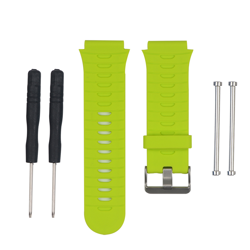 Colorful Silicone Wrist Strap Band for Garmin Forerunner 920XT Strap with Original Srews+Utility Knife Smart Watch Wristband: Light green